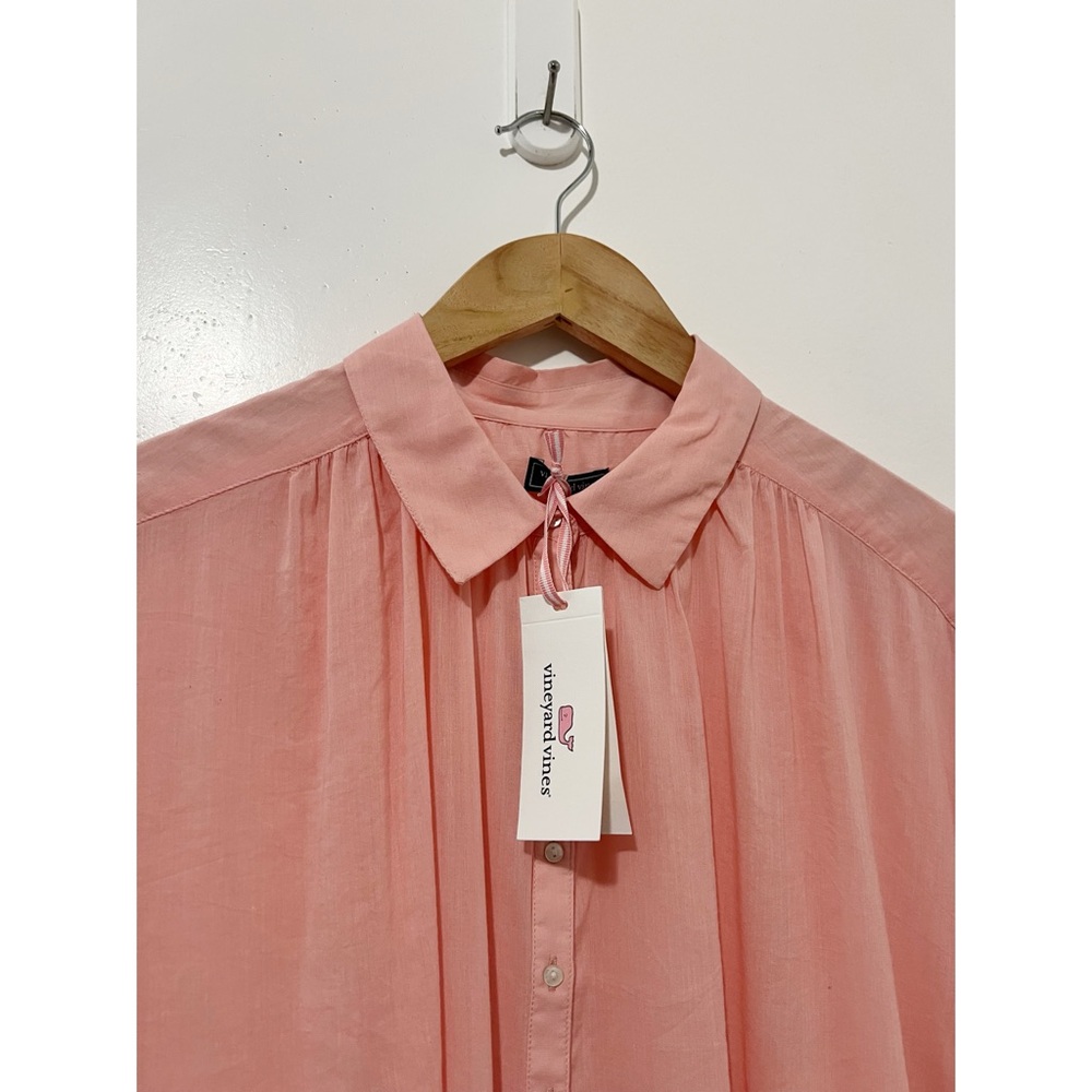 Vineyard Vines Shirt Womens Small Pink Blossom Lightweight Button Down Top New - Picture 4 of 6